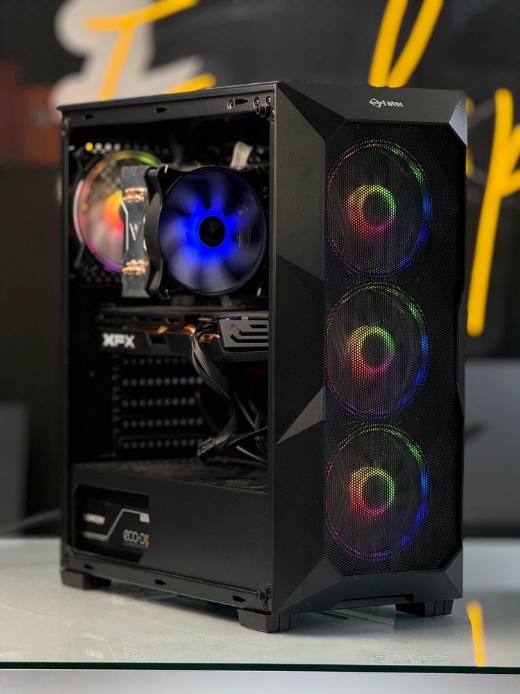 کیس گیمینگ Fater حرفه ای  i3-10100F | 8GB RX580 | 16GB DDR4  | 128SSD | 500HDD | Biostar TZ590