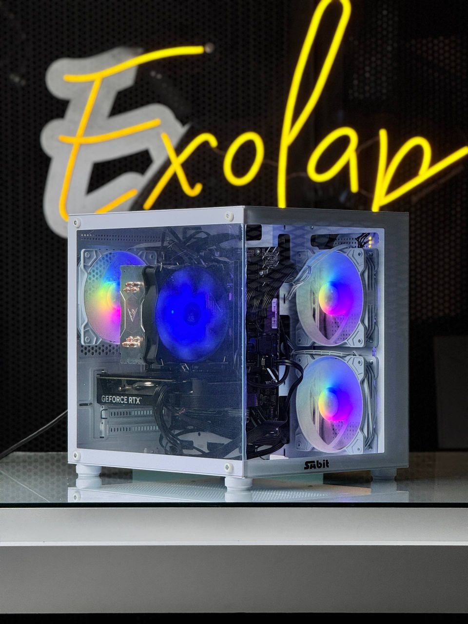 کیس گیمینگ شیشه ای Sabit-RTX 4060 8GB- Core i5-12400F-MB ASUS -D4 -32GB  DDR4- 256GB SSD-1TB HDD-POWER 600W