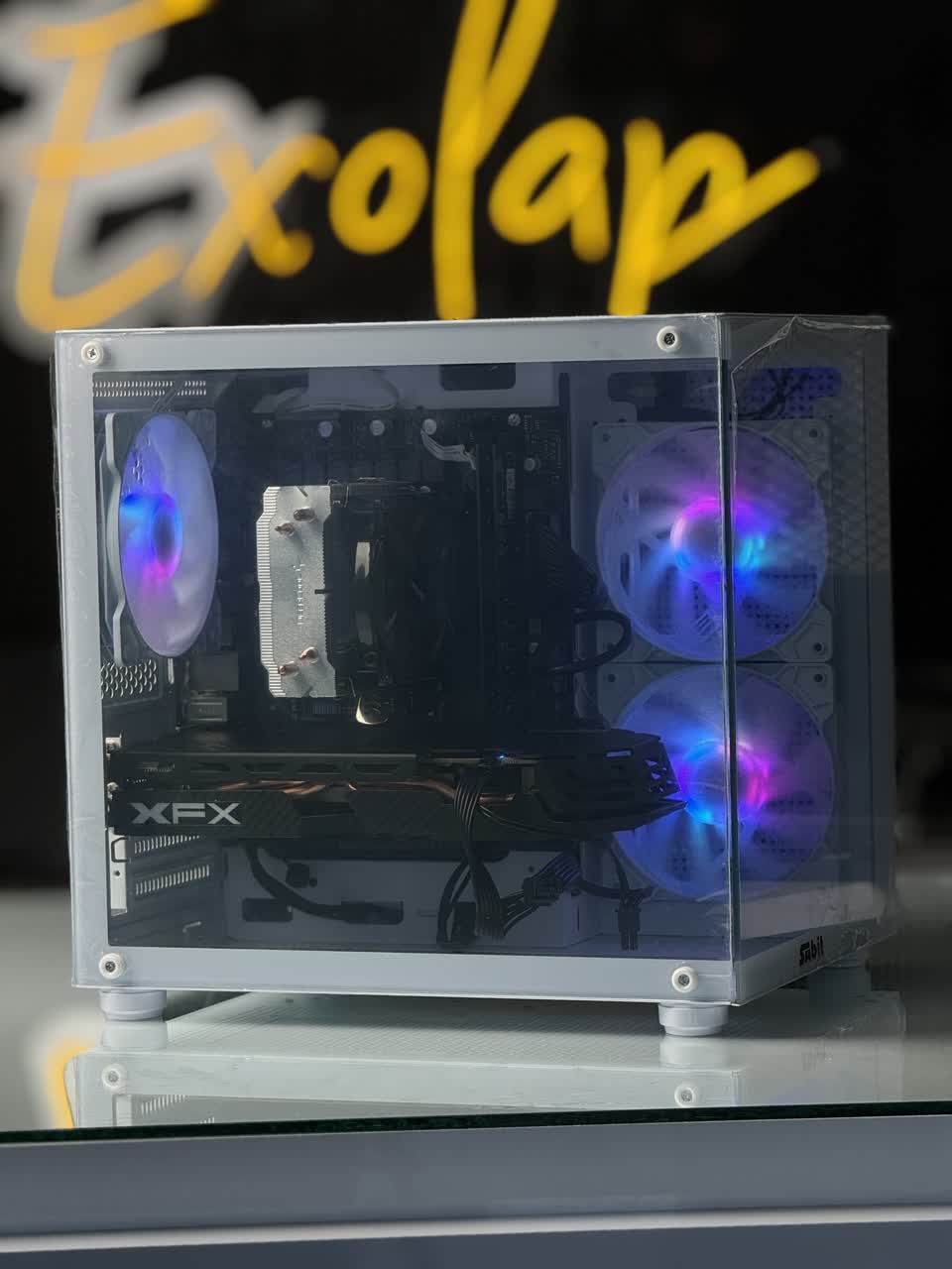 کیس گیمینگ آکواریومی Sabit Core i3-12100F-Radeon RX580 8GB- RAM 12GB - SSD 256GB